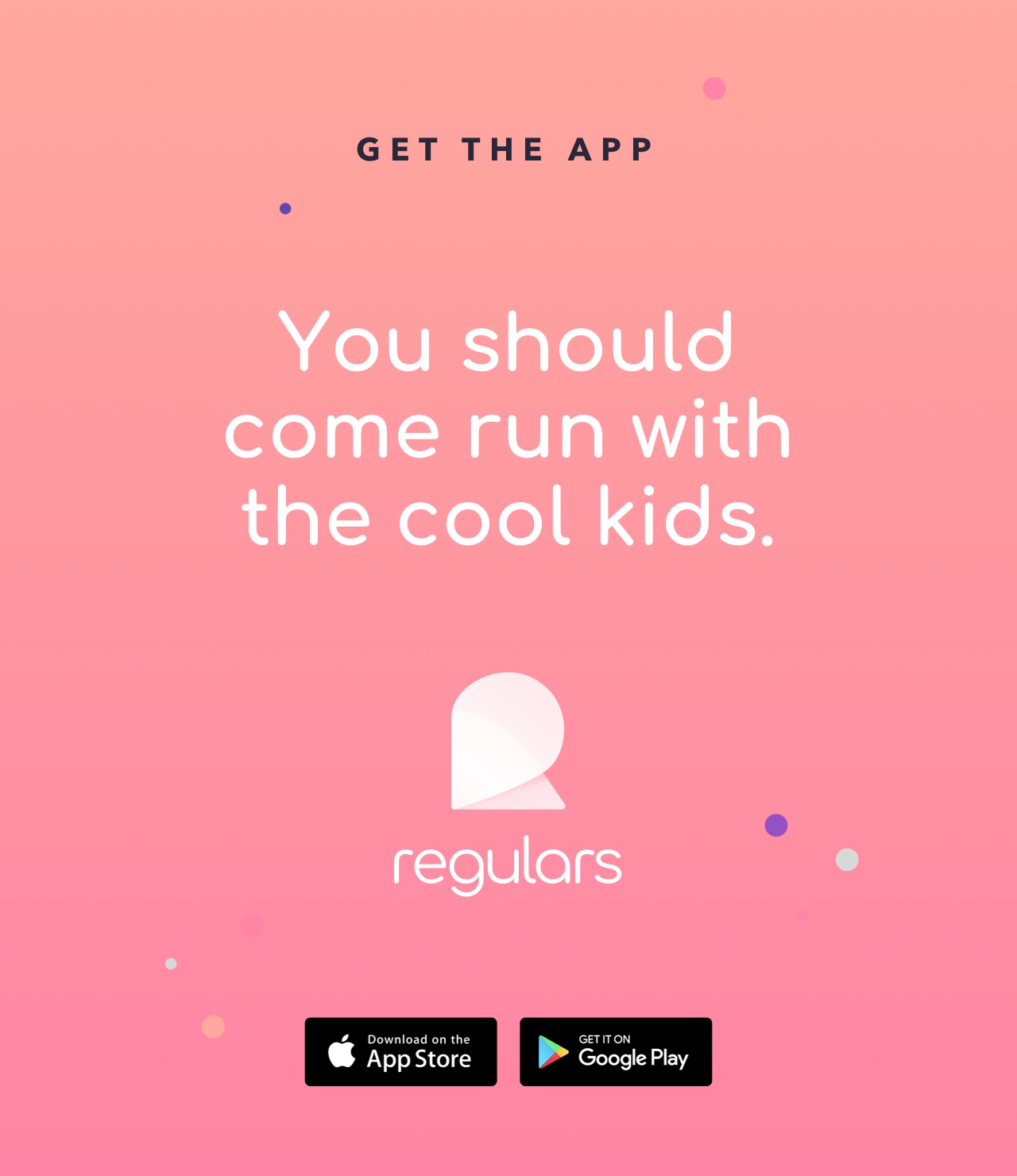 Regulars app promo design
