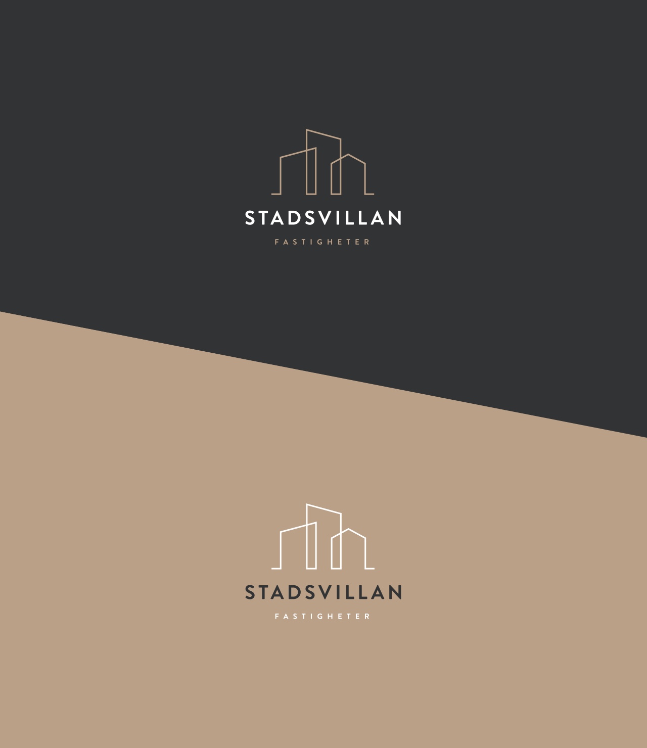 Stadsvillan negative and positive logotype